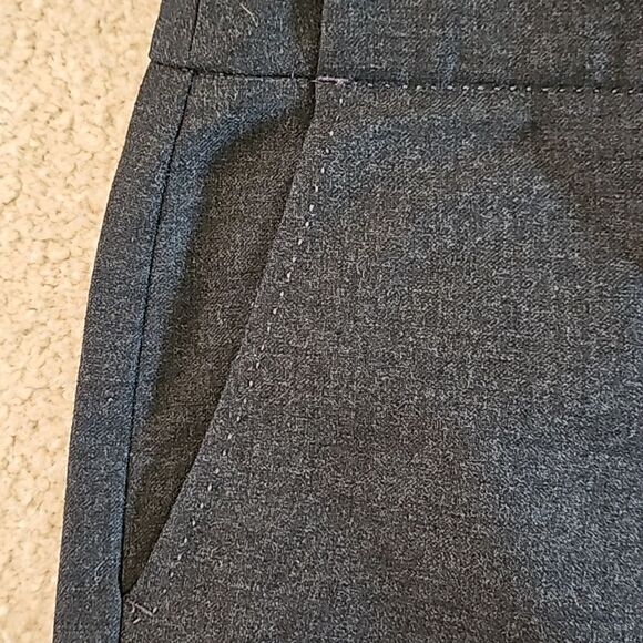 Ann Taylor Gray Virgin Wool Blend Dress Pants Womens 2 Flat Front Trousers - Picture 5 of 13